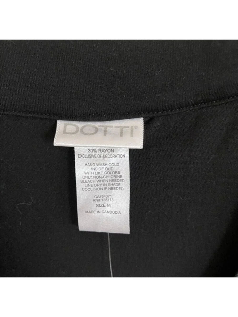 Dotti Women V-Neck Short Sleeve Top Tunic Size M